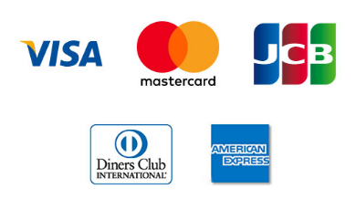 VISA・MasterCard・JCB・AMERICAN EXPRESS Diners Club